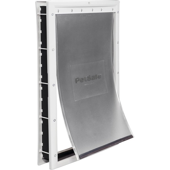 Large PetSafe Dog Door 100 lb Capacity Plastic Frame Indoor Outdoor with Panel - Picture 1 of 15